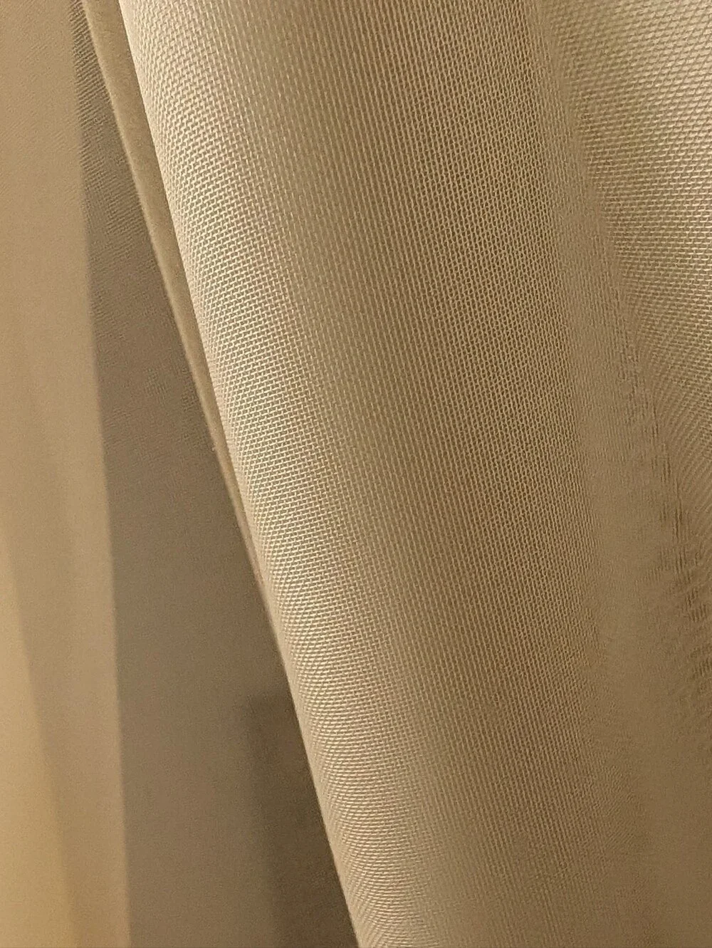 Custom Made Window Traversing Drapery Sheers Taupe 3 Finger Pinch Pleat 1 Panel